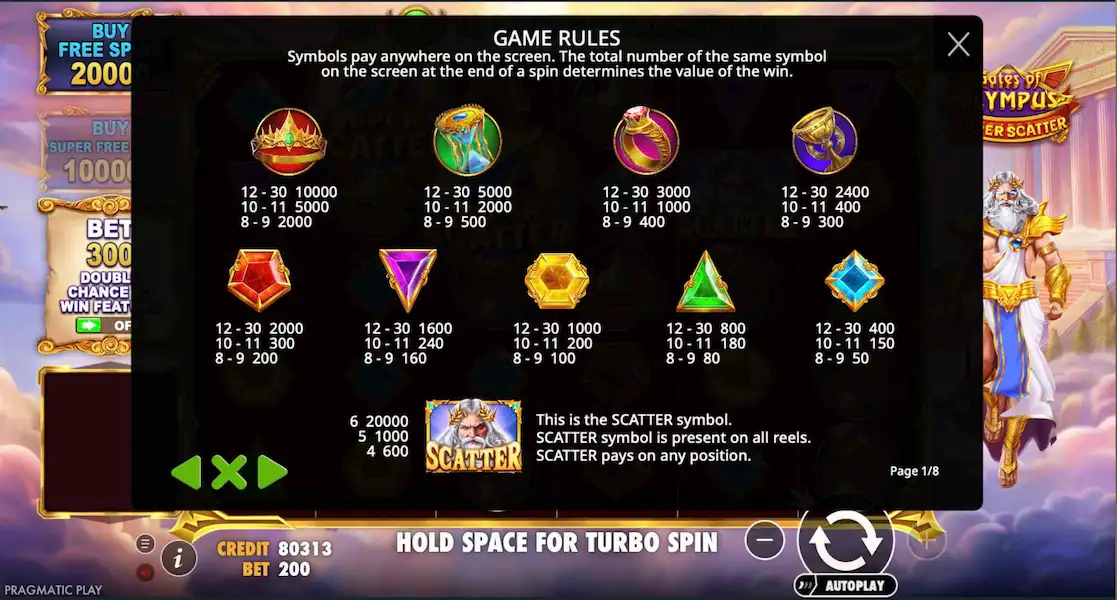 Gates Of Olympus Super Scatter Jogar Demo Gratis 3