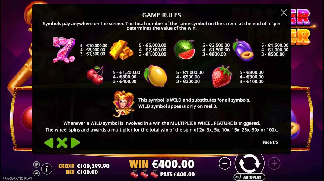 Master Joker Jogar Demo Gratis 3